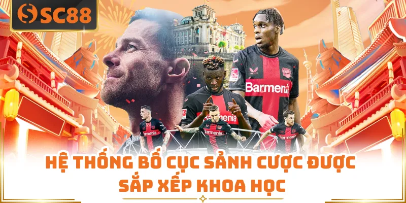 Hệ thống bố cục sảnh cược được sắp xếp khoa học